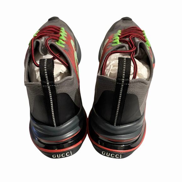 Gucci Ultrapace GG Monogram Sneakers Red Green Web Neon Men’s Size 12 New main image 6